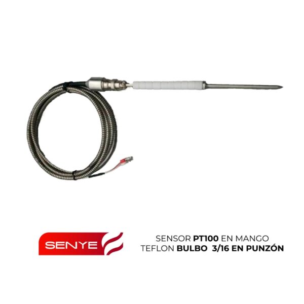 Sensor PT100 en mango teflon