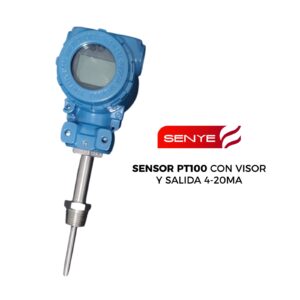 Sensor de Temperatura PT100 con visor y salida 4–20 mA
