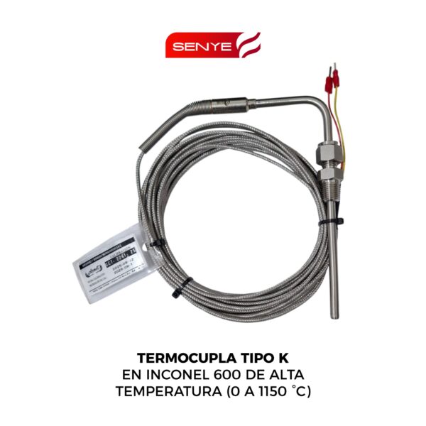 Termocupla Tipo K en Inconel 600 de Alta Temperatura (0 a 1150 °C)